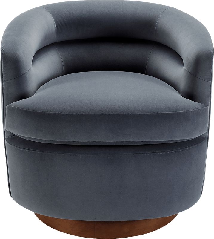 Elegoti Dark Gray Swivel Accent Chair