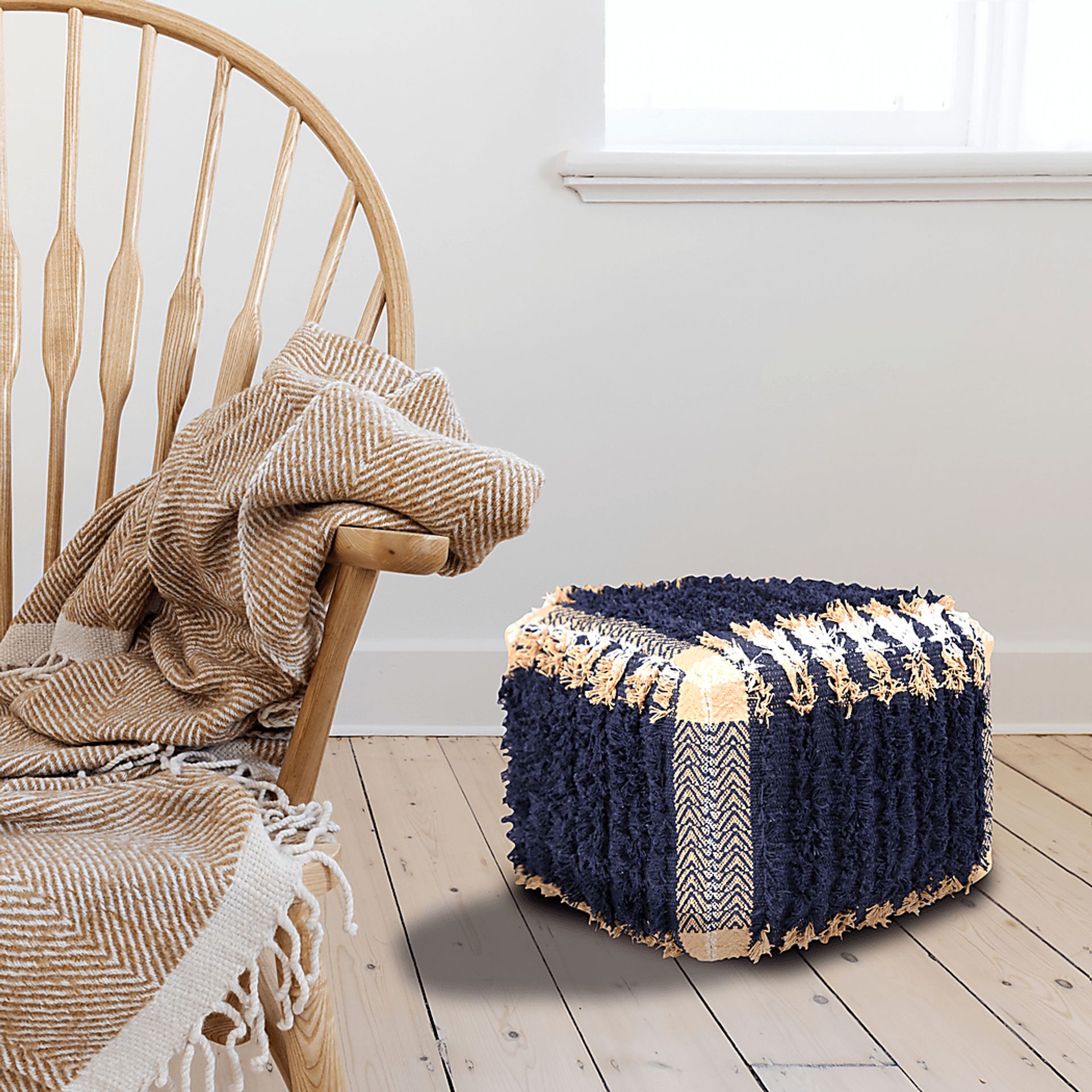 Eleman Black Pouf - Image 2