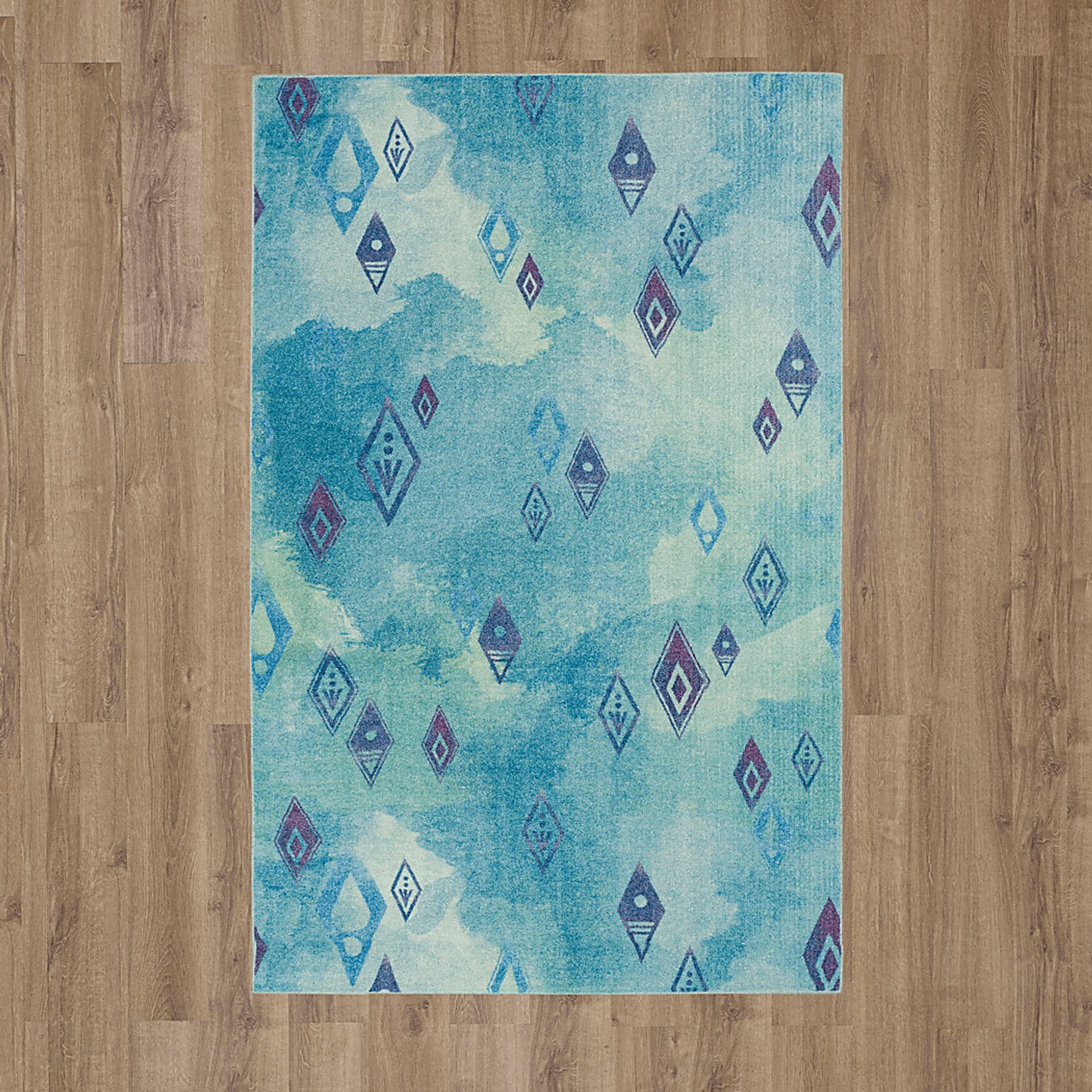 Kids Disney's Elemental Watercolor Blue 8' x 10' Rug - Image 4