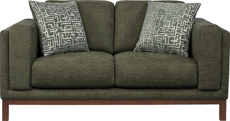 Elena Court Green Loveseat