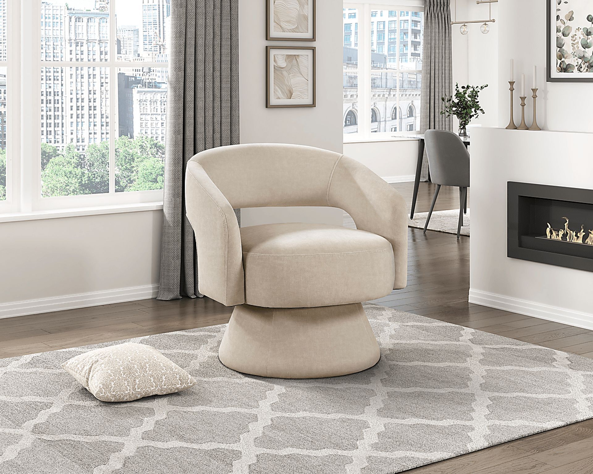 Elenoh Beige Accent Chair - Image 2