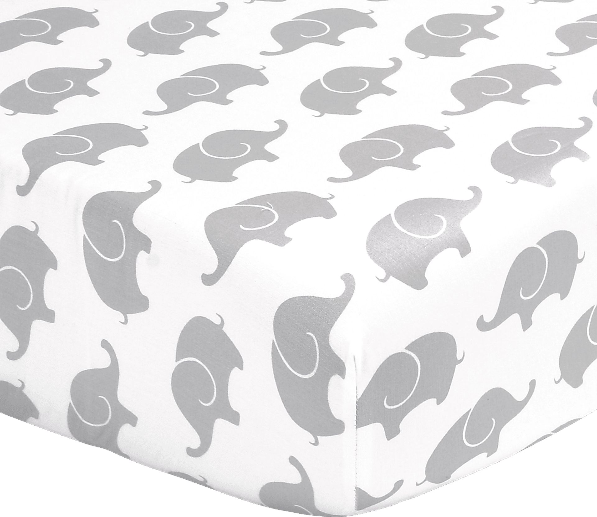 Elephant Parade Light Gray 3 Pc Baby Bedding Set - Image 3