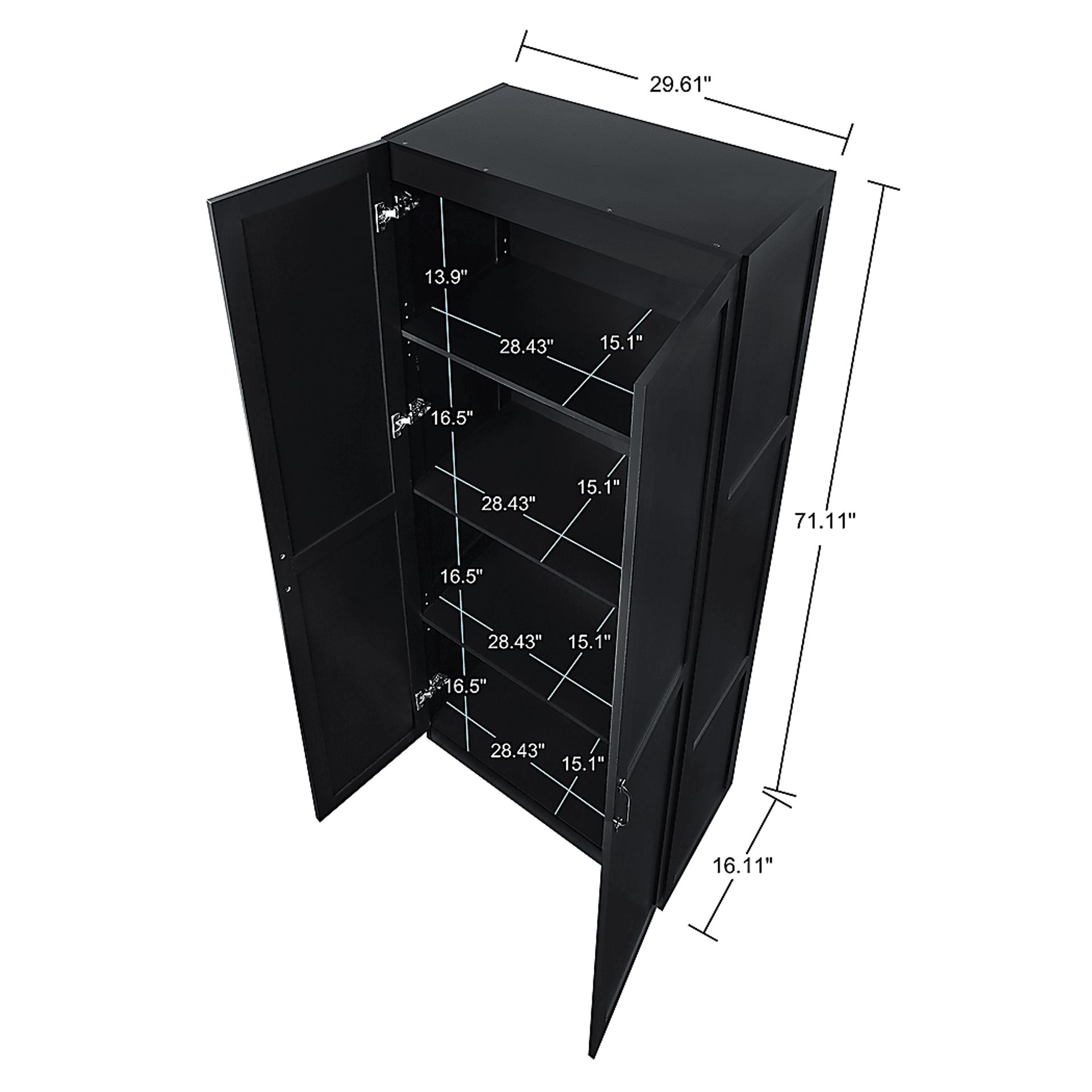 Elerton Black Storage Accent Cabinet - Image 7