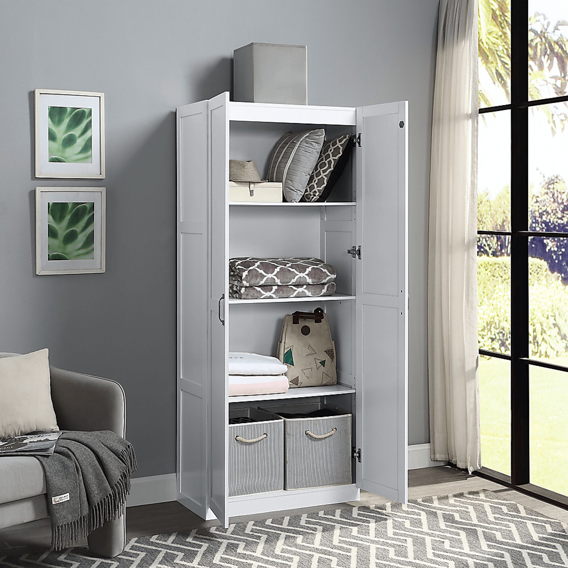 Elerton White Storage Accent Cabinet - Image 2