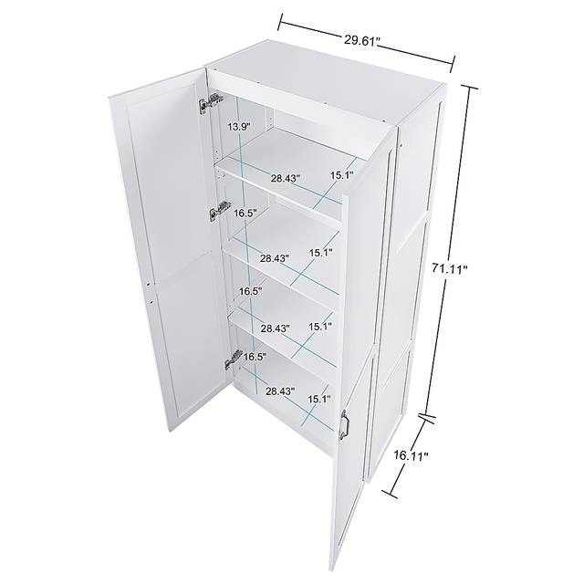 Elerton White Storage Accent Cabinet - Thumbnail - Image 8