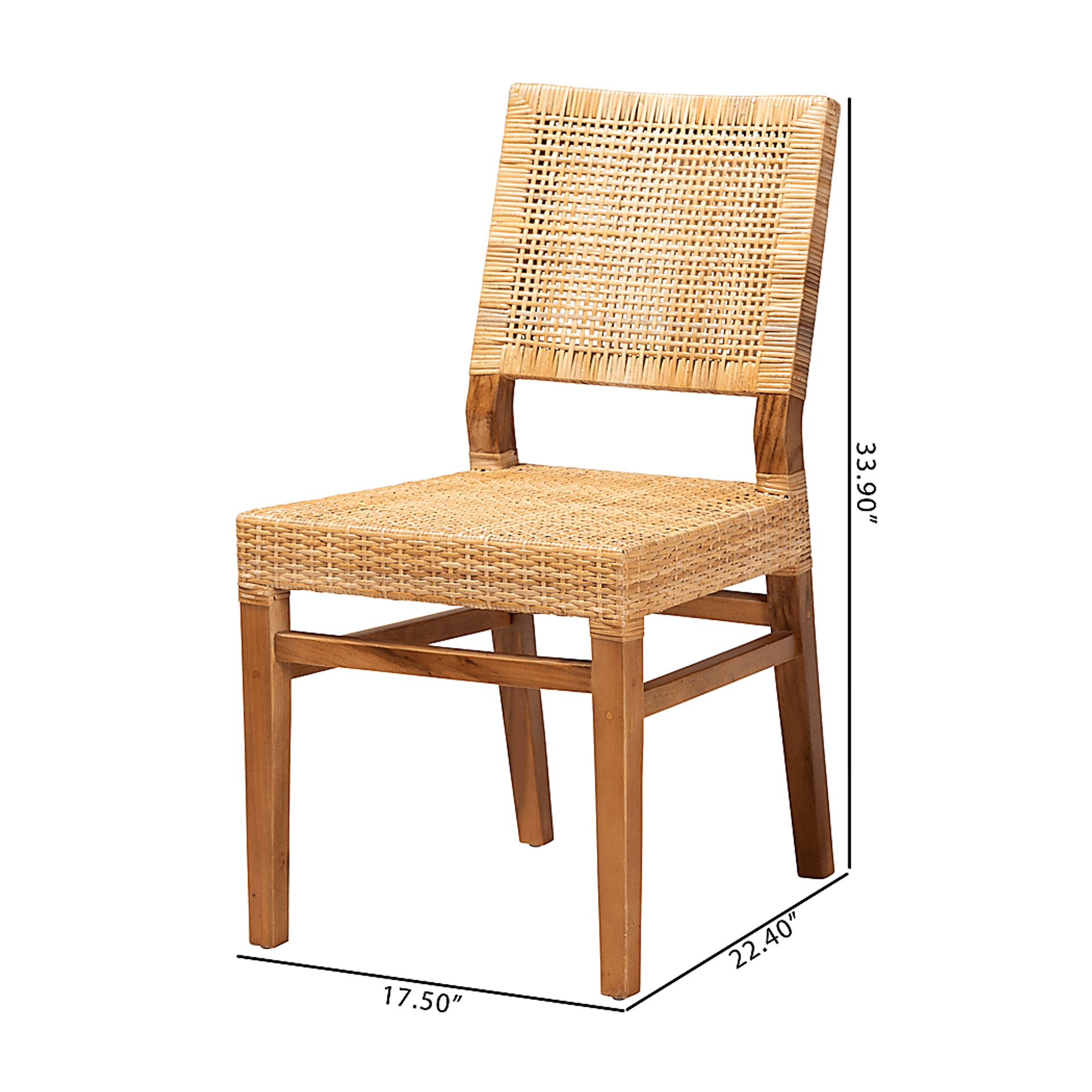 Elesya Brown Side Chair, Set of 2 - Image 9