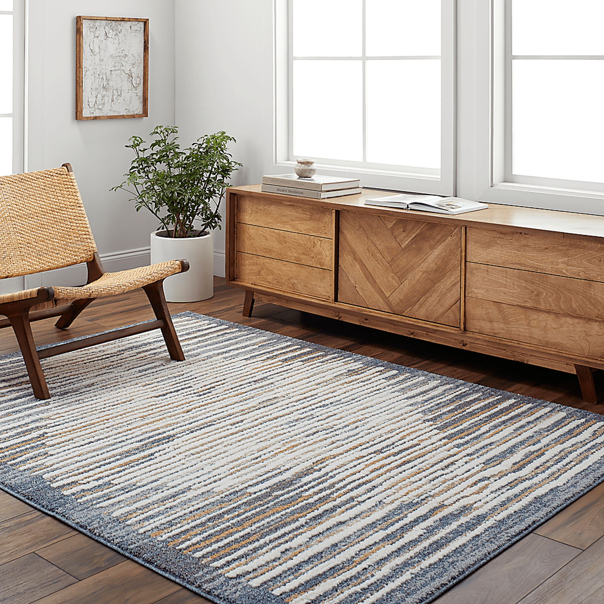 Elfun Blue 7'10 x 10' Area Rug - Image 3