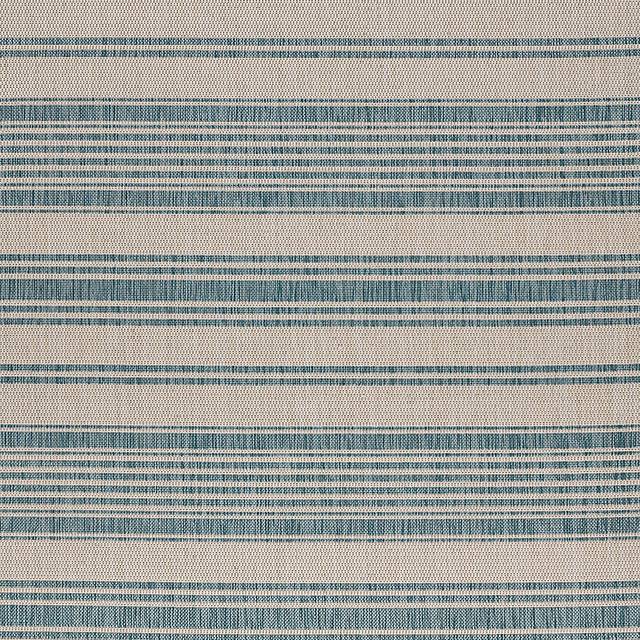 Elgaitere Aqua/White 7'6 x 9'5 Indoor/Outdoor Rug - Thumbnail - Image 3