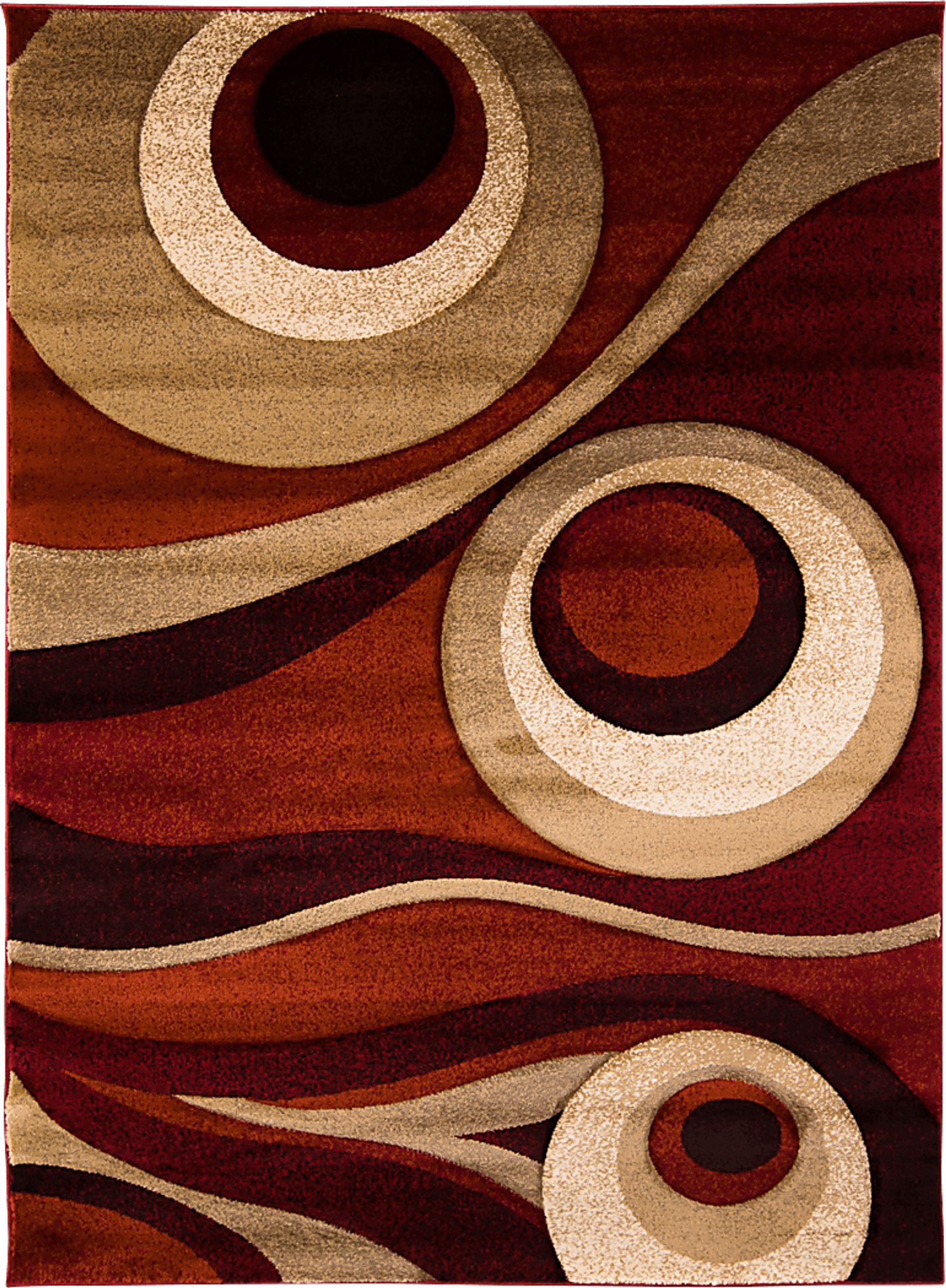 Elgan Red 5' x 7'3 Rug - Image 1