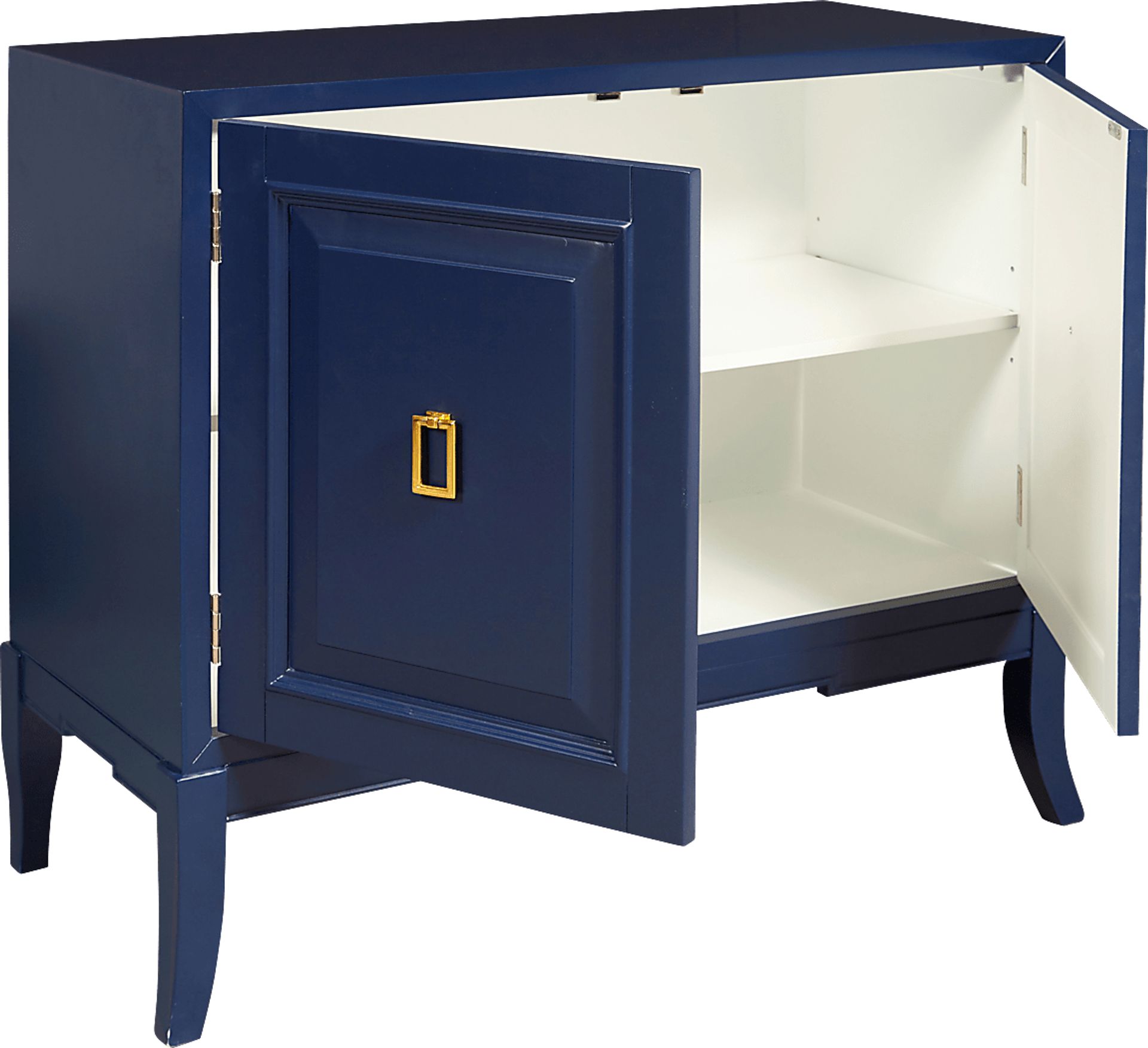Eli Square Blue Accent Cabinet - Image 2