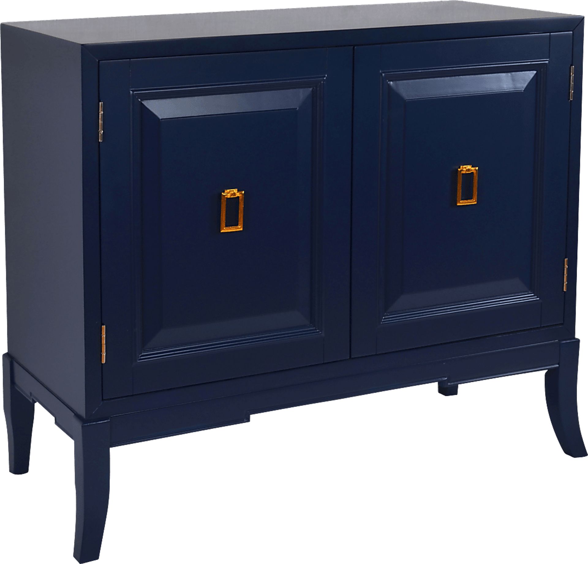 Eli Square Blue Accent Cabinet - Image 1