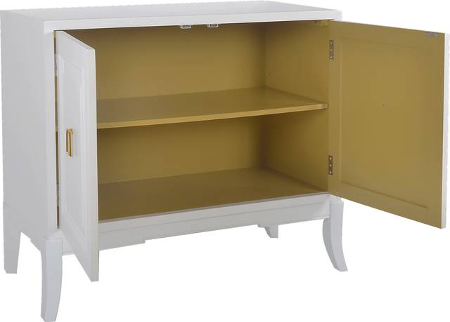 Eli Square White Accent Cabinet - Thumbnail - Image 2