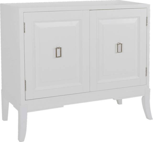 Eli Square White Accent Cabinet - Thumbnail - Image 1