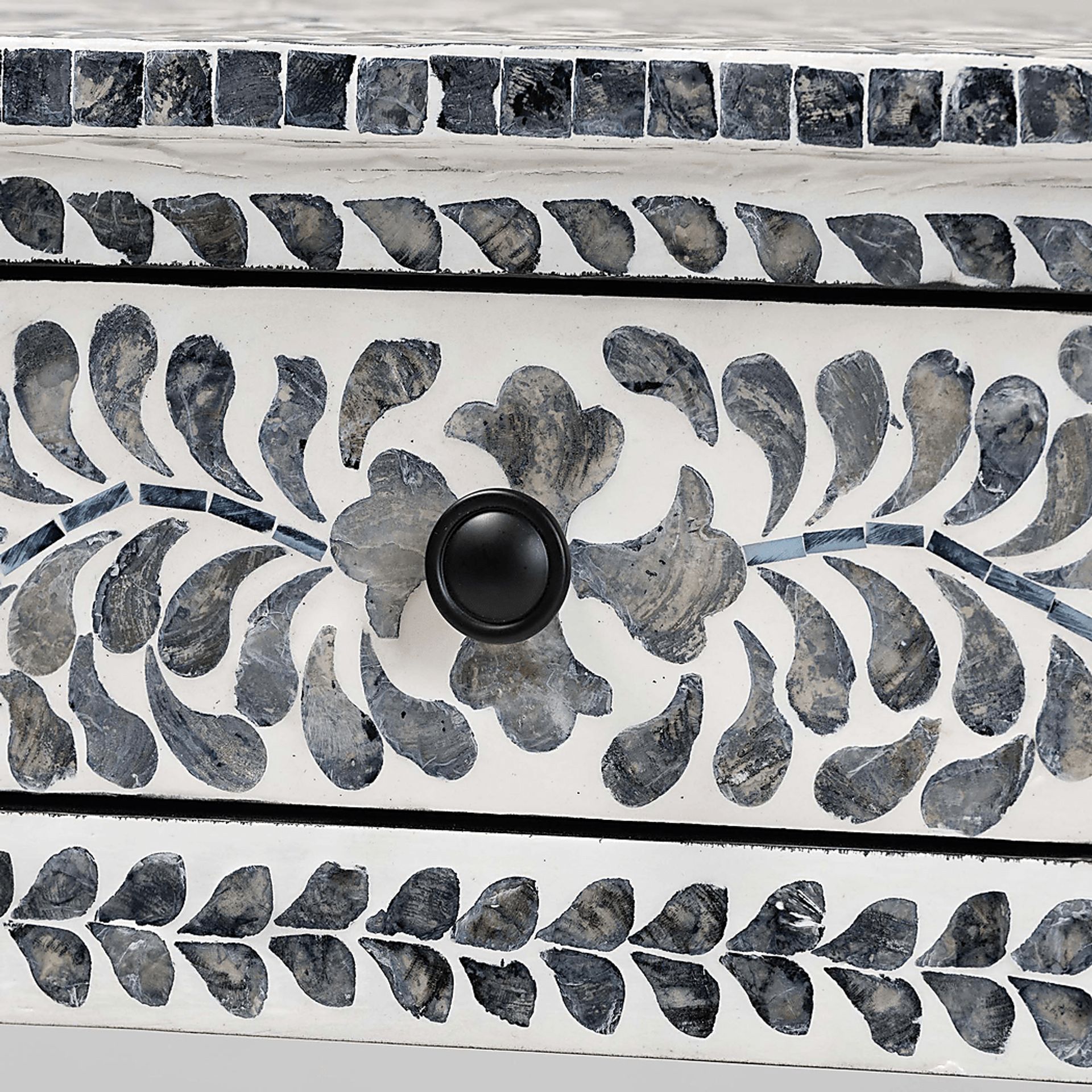 Eliasony White and Black Console Table - Image 8