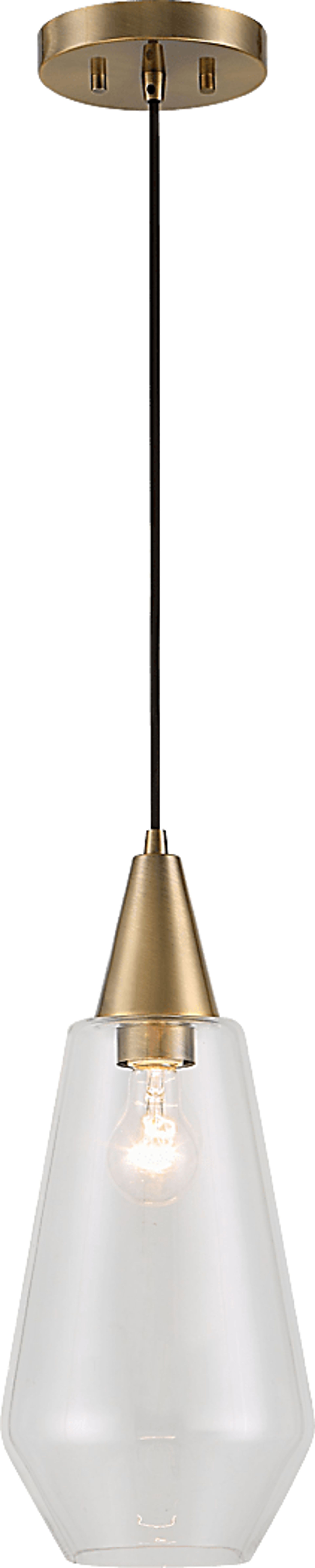 Elijah Drive Brass Pendant - Image 1
