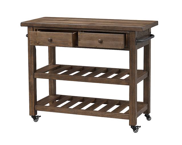 Elinas Brown Kitchen Cart - Thumbnail - Image 3