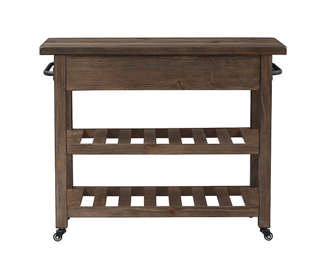 Elinas Brown Kitchen Cart - Thumbnail - Image 4