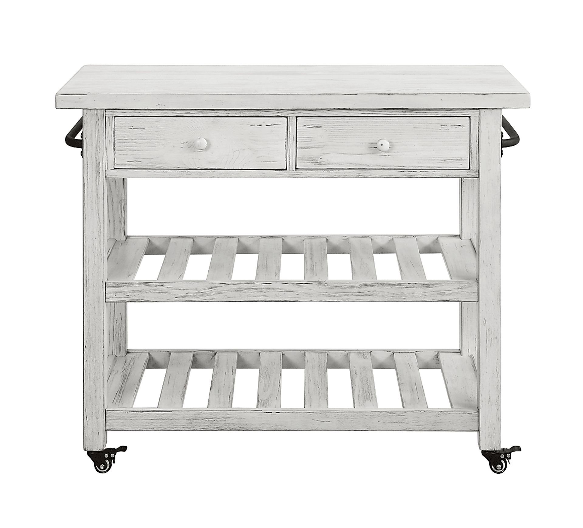 Elinas White Kitchen Cart - Image 2