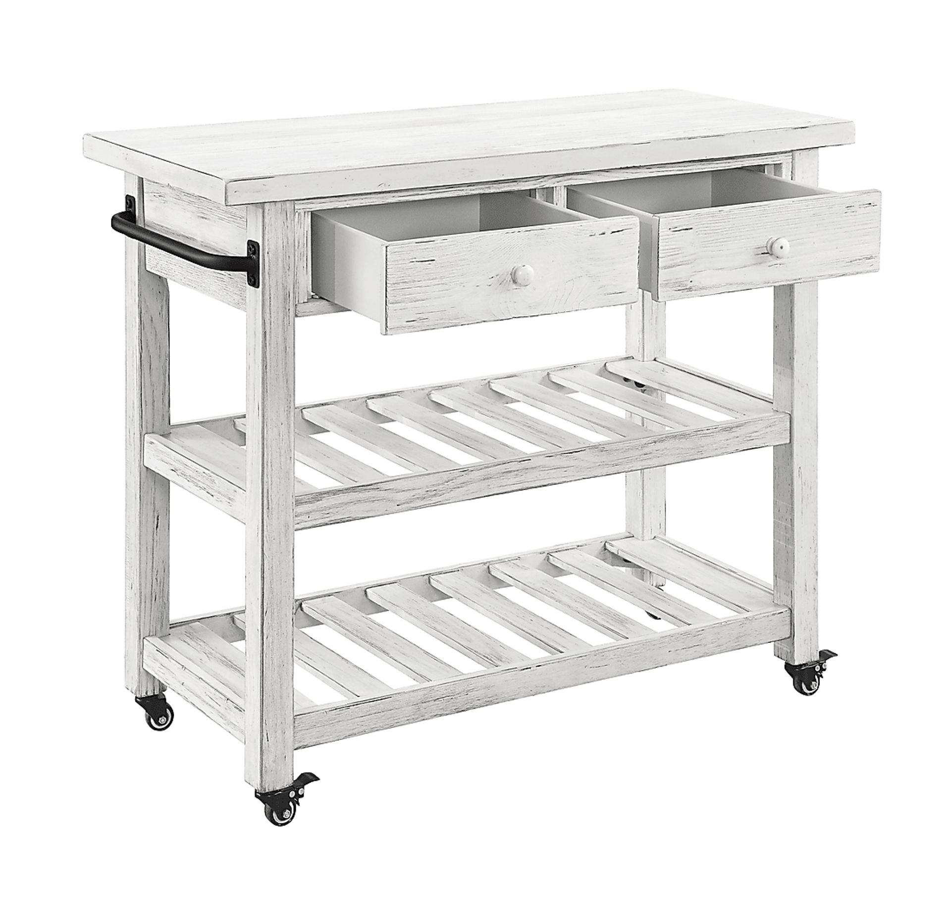 Elinas White Kitchen Cart - Image 3