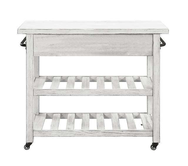 Elinas White Kitchen Cart - Thumbnail - Image 4