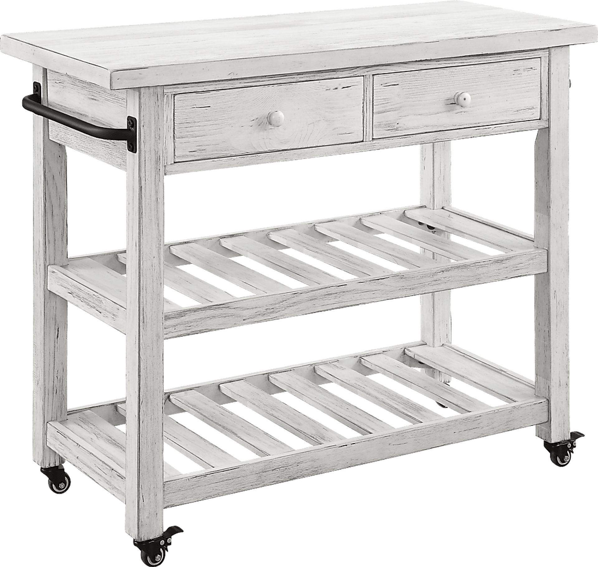 Elinas White Kitchen Cart - Image 1
