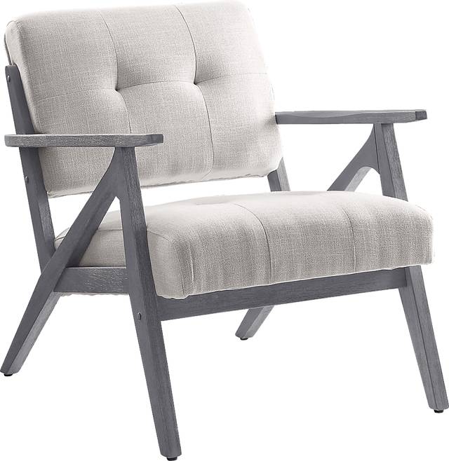 Eliona II Cream Accent Chair - Thumbnail - Image 1