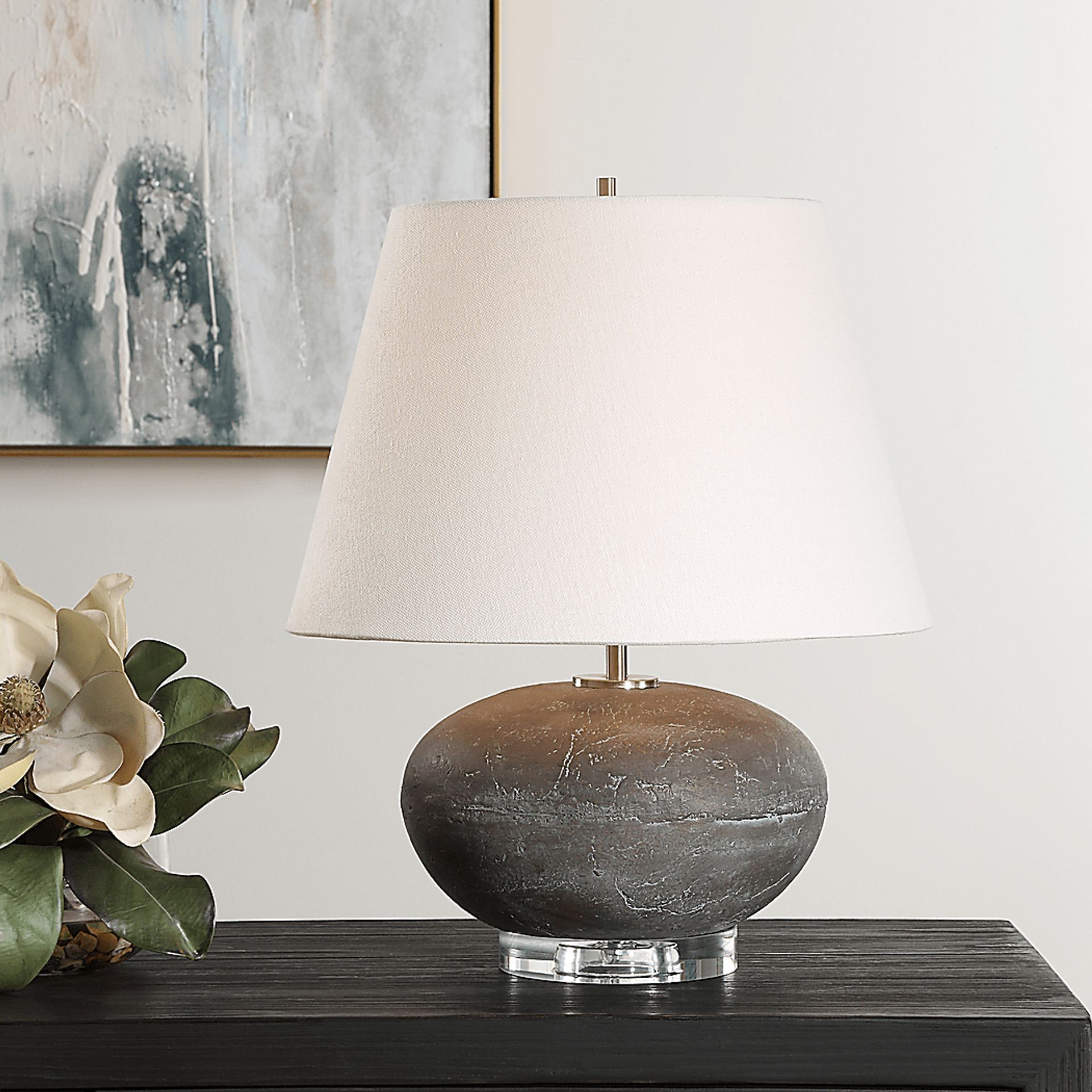 Eliza Hollow Charcoal Lamp - Image 3