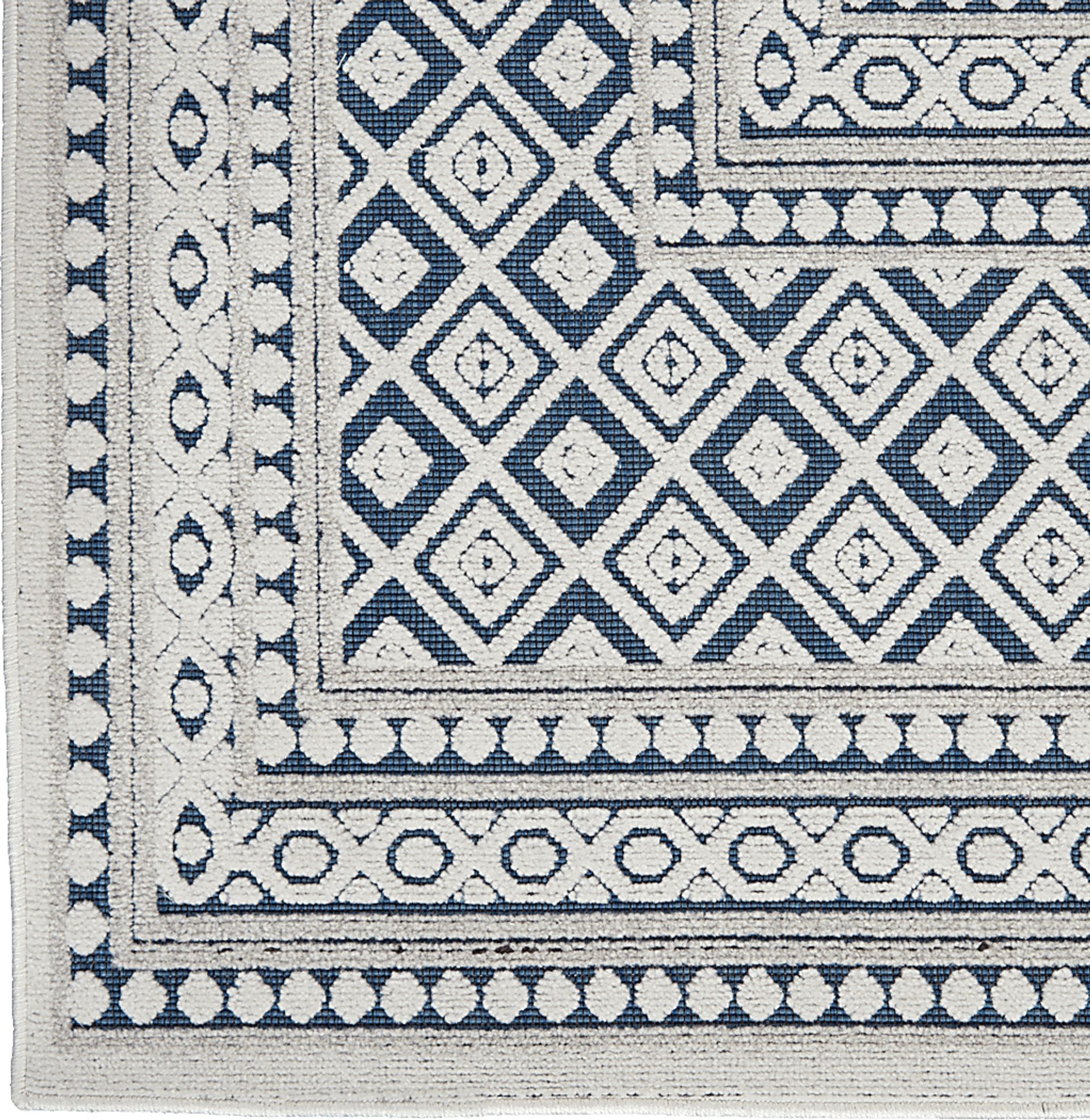 Elizardo Blue 5' x 7' Indoor/Outdoor Rug - Image 3