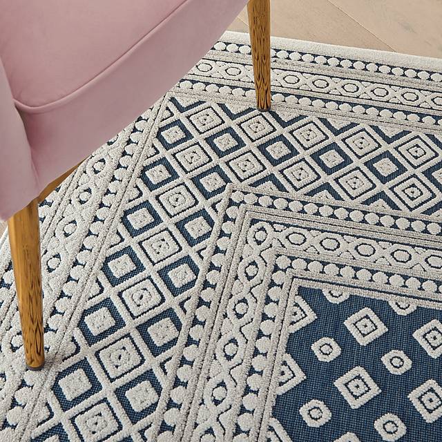Elizardo Blue 5' x 7' Indoor/Outdoor Rug - Thumbnail - Image 8