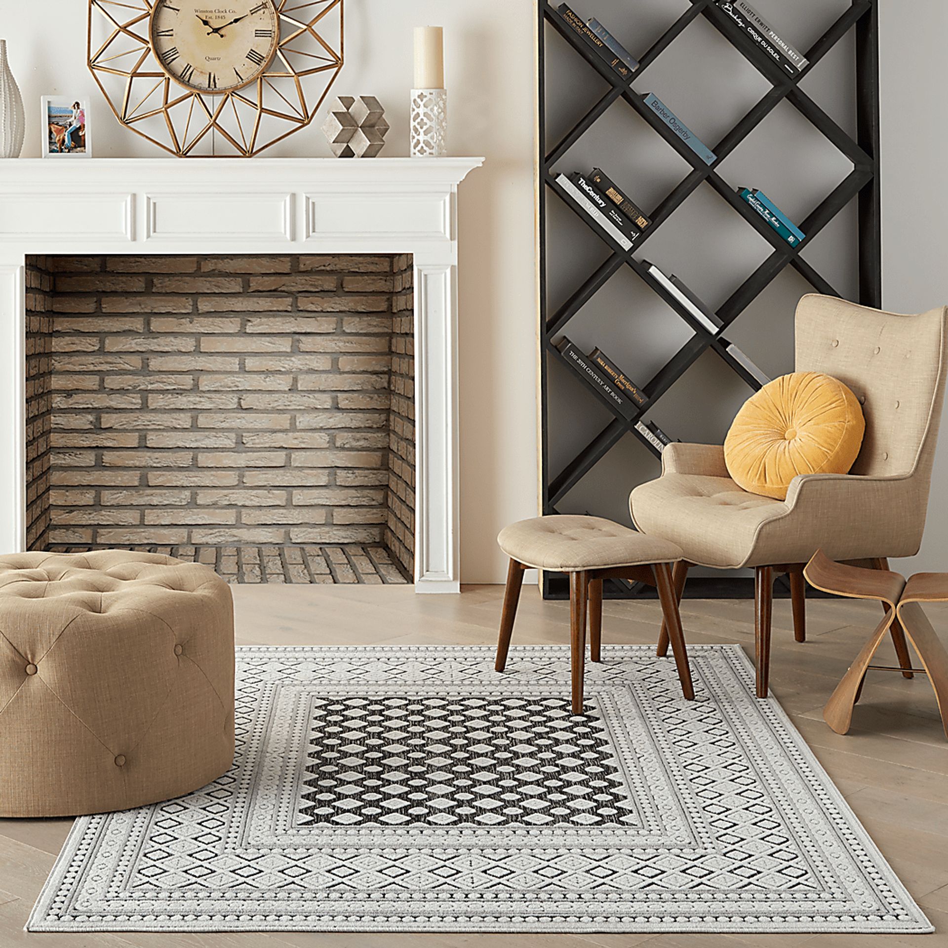 Elizardo Dark Gray 5' x 7' Indoor/Outdoor Rug - Image 7