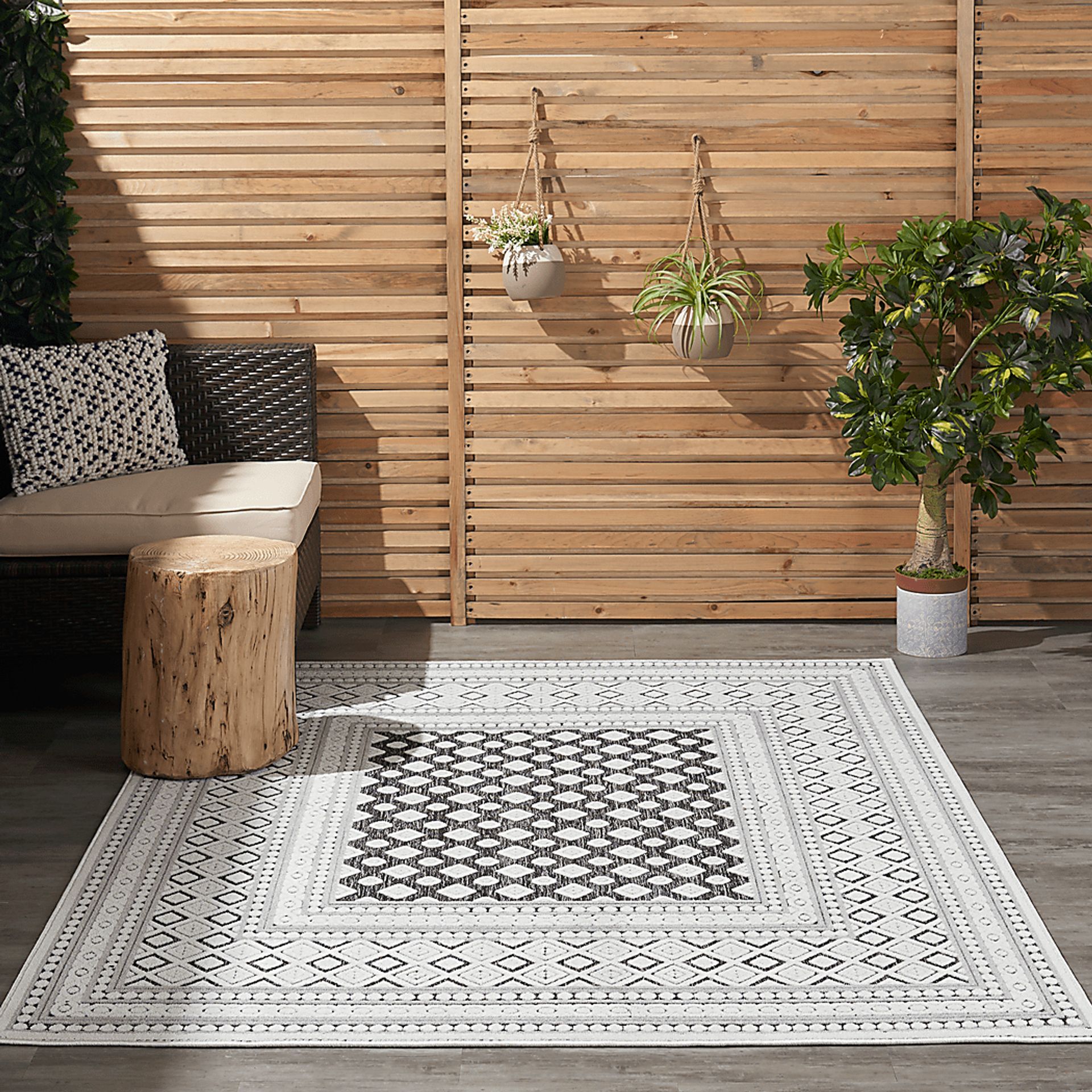Elizardo Dark Gray 5' x 7' Indoor/Outdoor Rug - Image 8