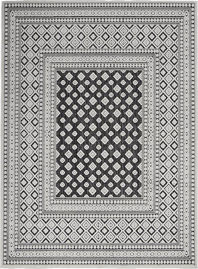 Elizardo Dark Gray 5' x 7' Indoor/Outdoor Rug - Thumbnail - Image 1