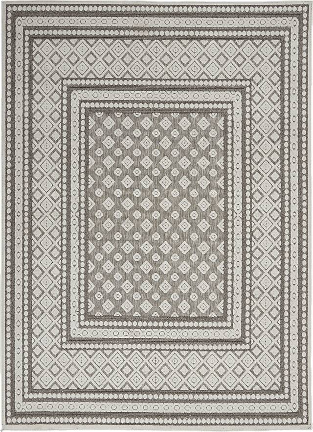 Elizardo Light Gray 5' x 7' Indoor/Outdoor Rug - Thumbnail - Image 1