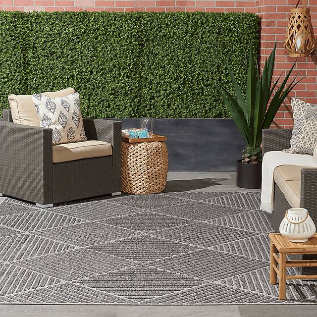 Elize Dark Gray 8' x 10' Indoor/Outdoor Rug - Thumbnail - Image 9