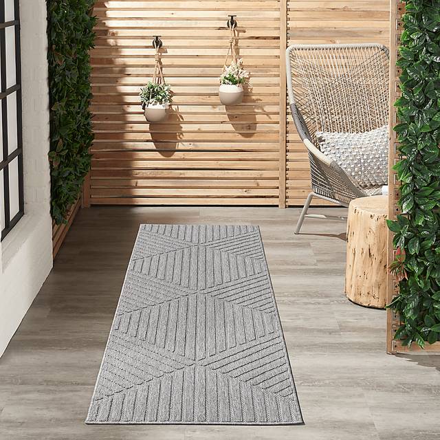 Elize Light Gray 2'2 x 10' Runner Indoor/Outdoor Rug - Thumbnail - Image 2