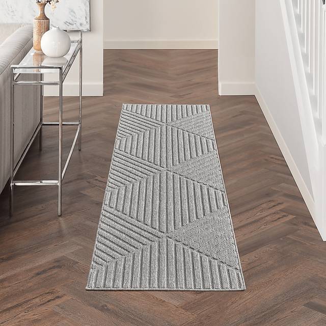 Elize Light Gray 2'2 x 10' Runner Indoor/Outdoor Rug - Thumbnail - Image 3