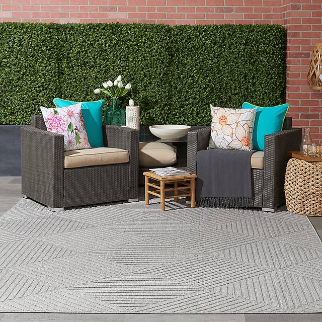 Elize Light Gray 8' x 10' Indoor/Outdoor Rug - Thumbnail - Image 9