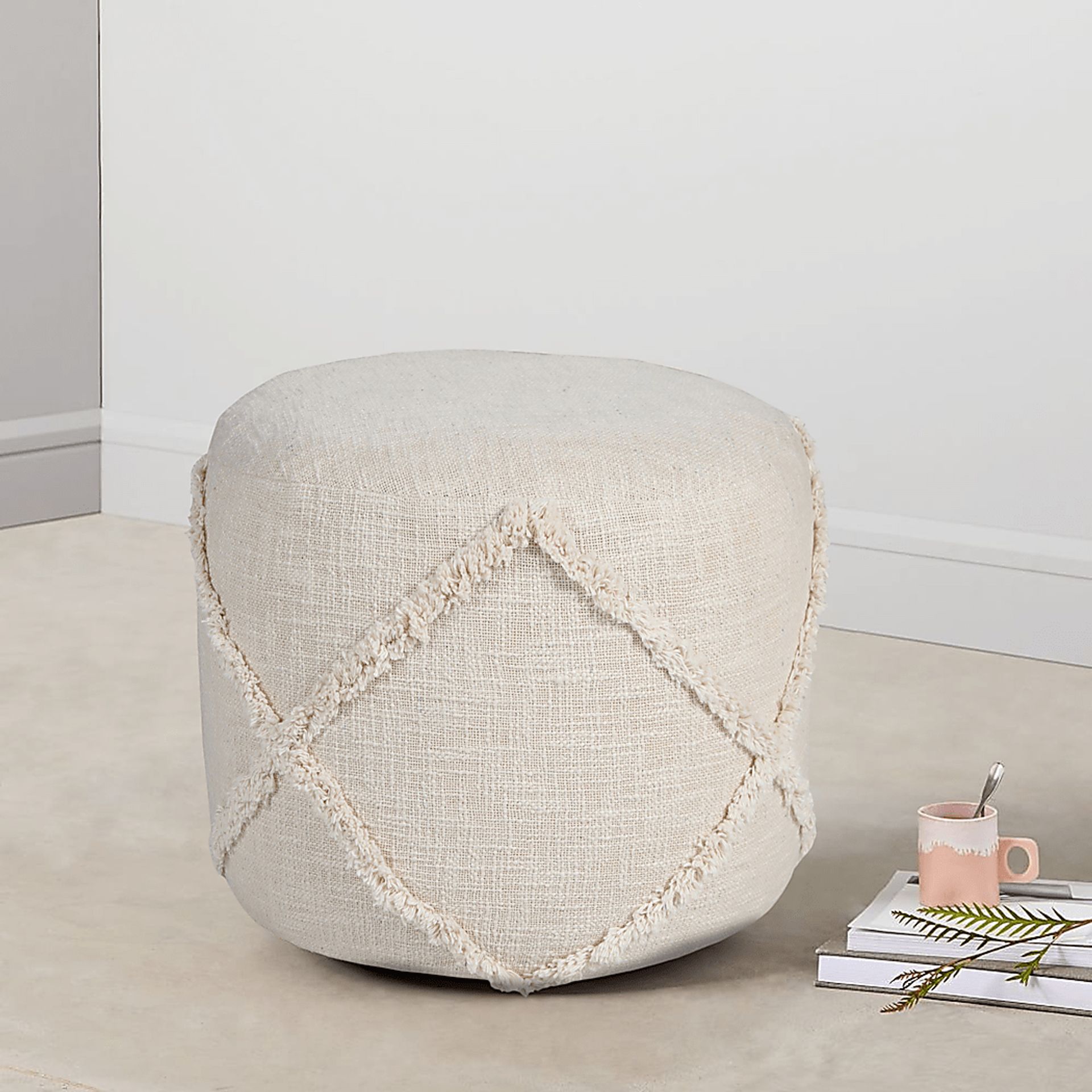 Elizeno I Cream Pouf - Image 3