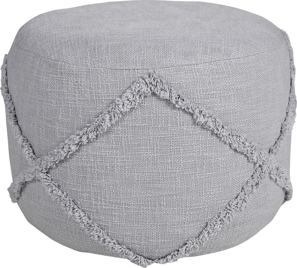 Elizeno I Gray Pouf