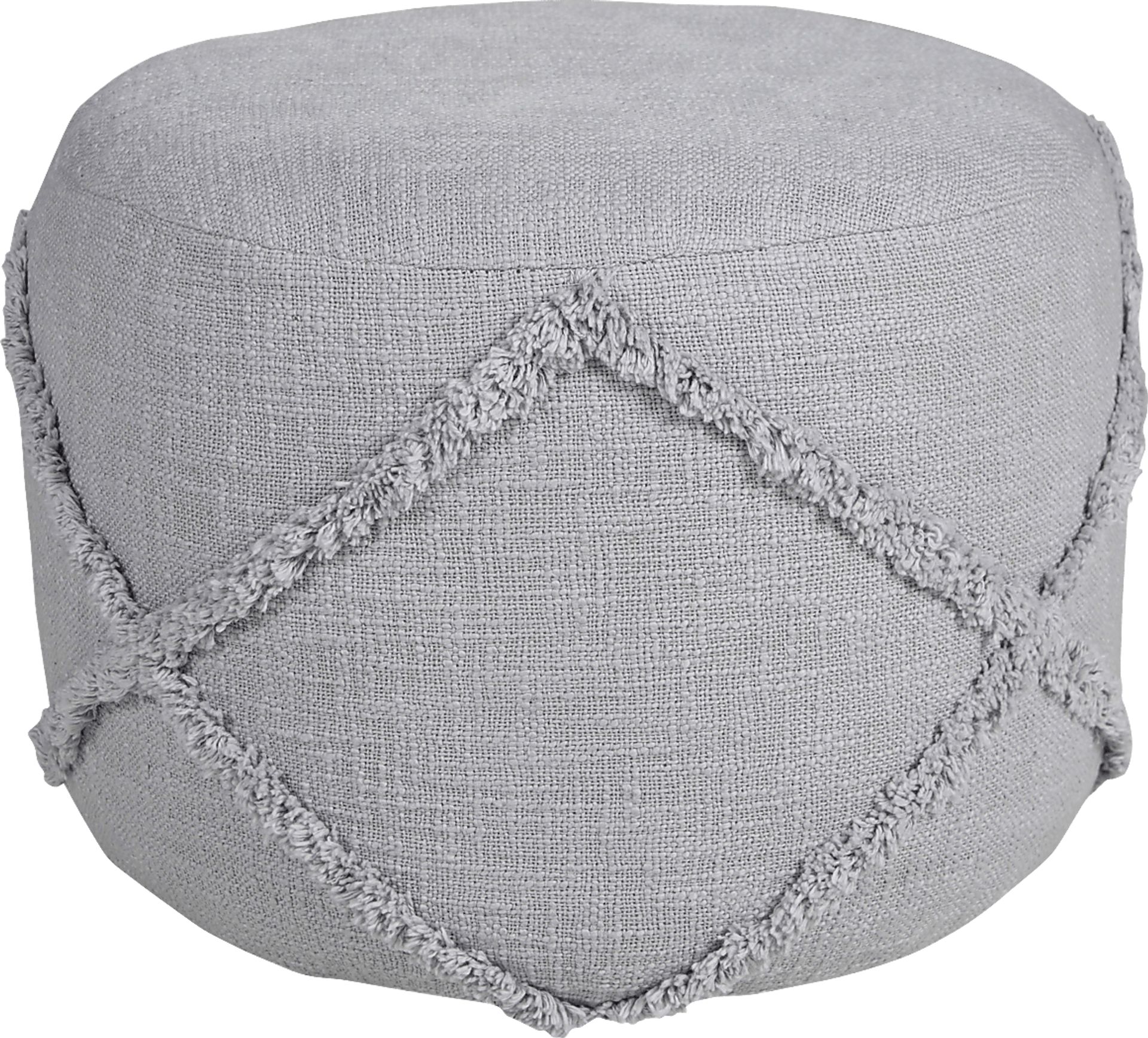 Elizeno I Gray Pouf - Image 1