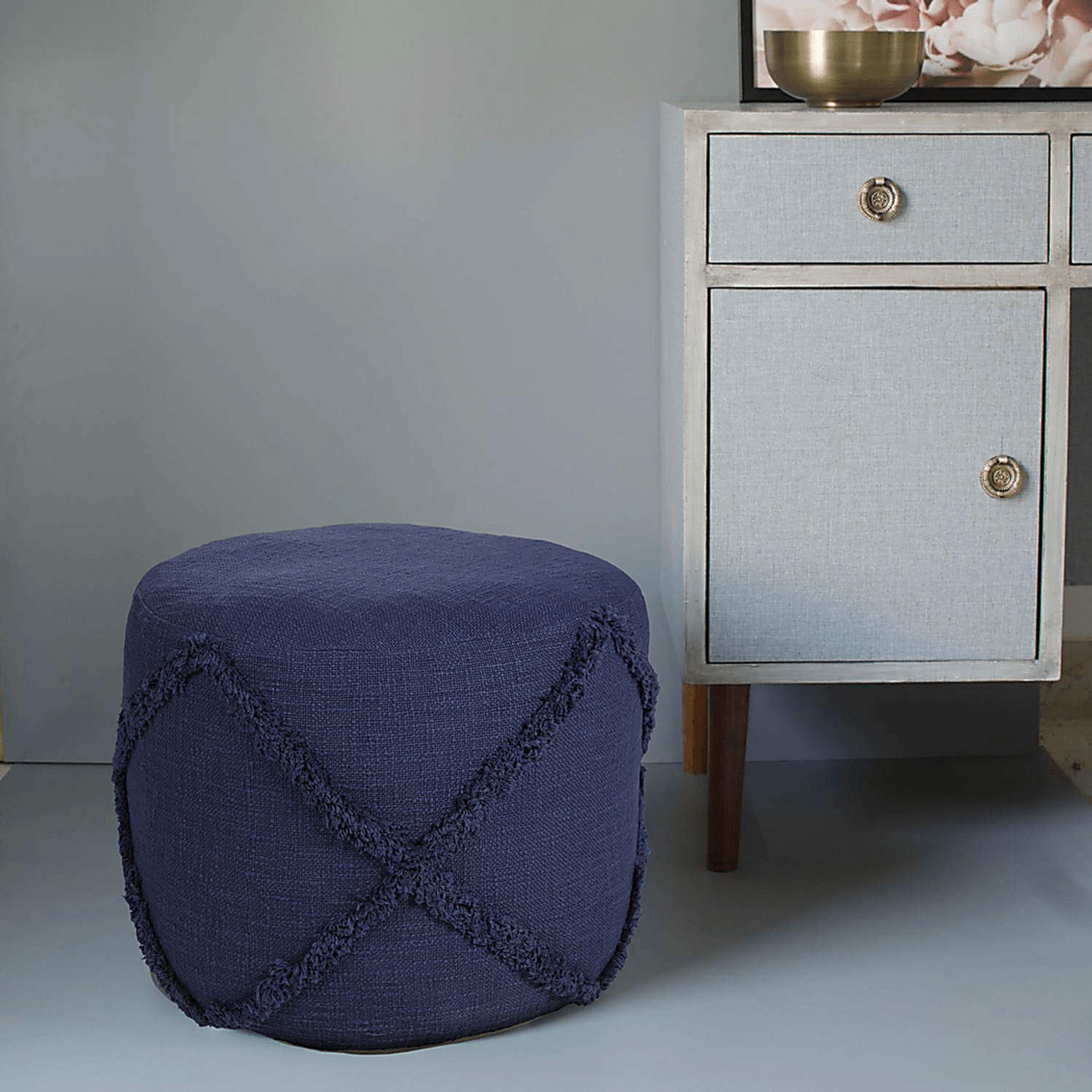 Elizeno I Navy Pouf - Image 2