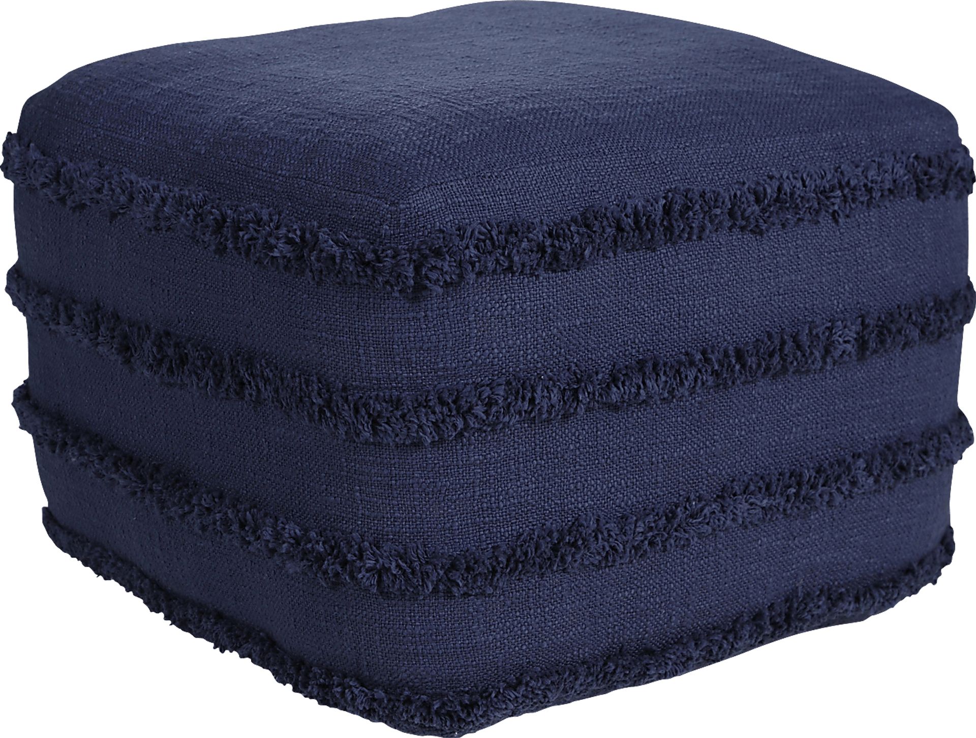 Elizeno II Blue Pouf - Image 1