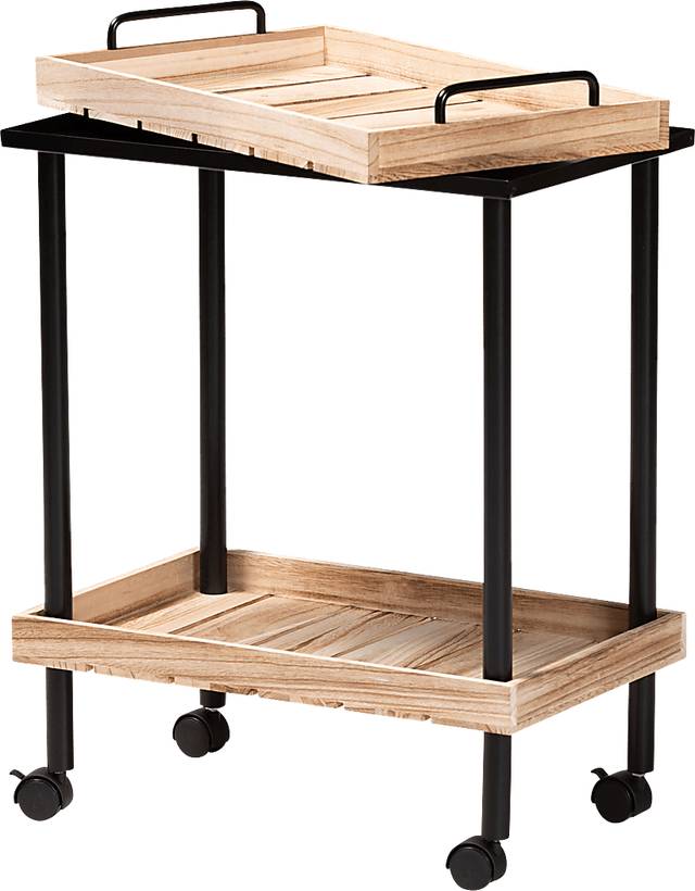 Elizons Brown Bar Cart - Thumbnail - Image 4