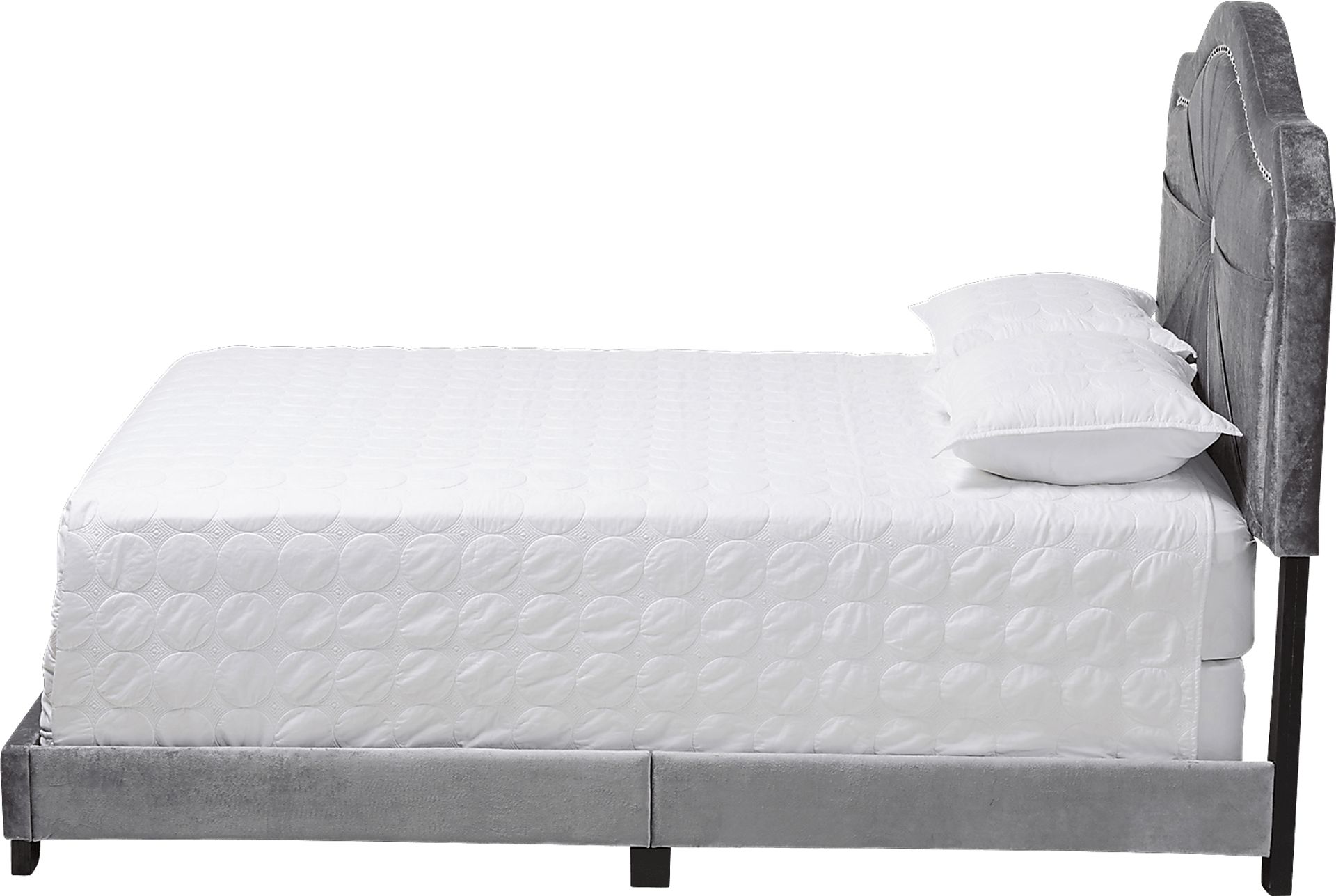 Elkdale Gray Full Upholstered Bed - Image 3