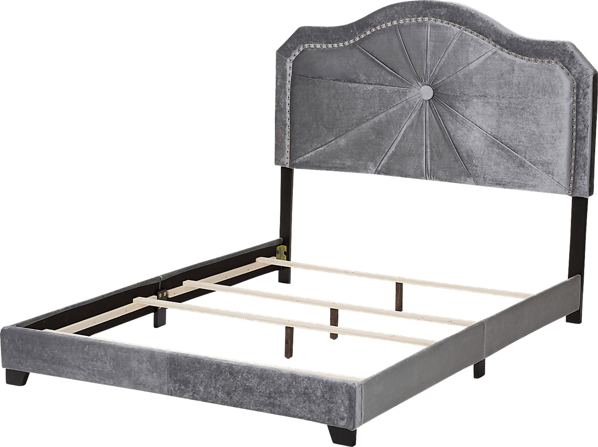 Elkdale Gray Full Upholstered Bed - Image 4