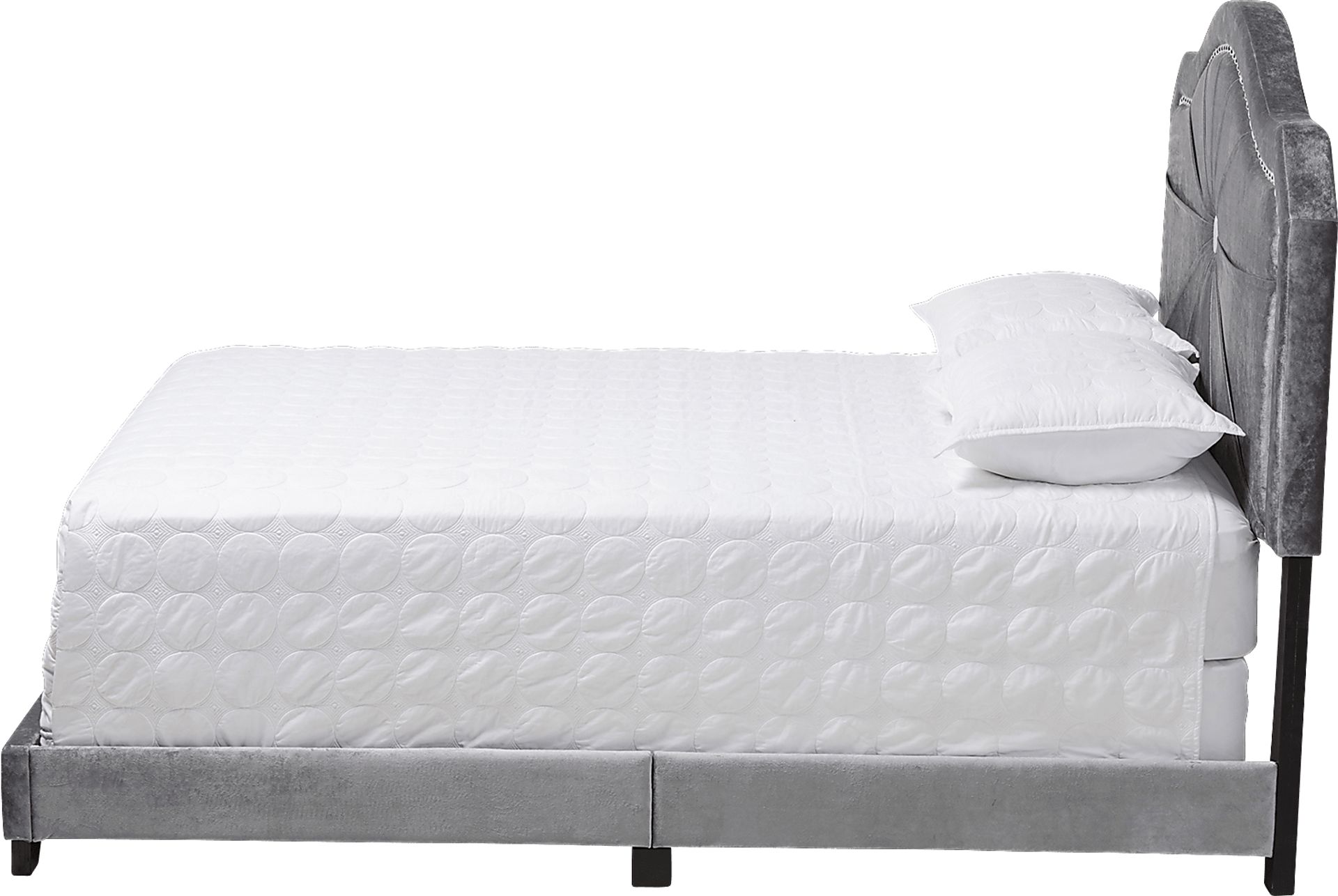Elkdale Gray Queen Upholstered Bed - Image 3