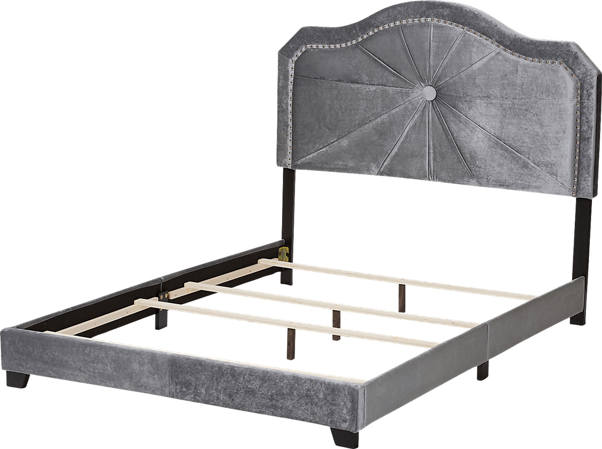 Elkdale Gray Queen Upholstered Bed - Image 4