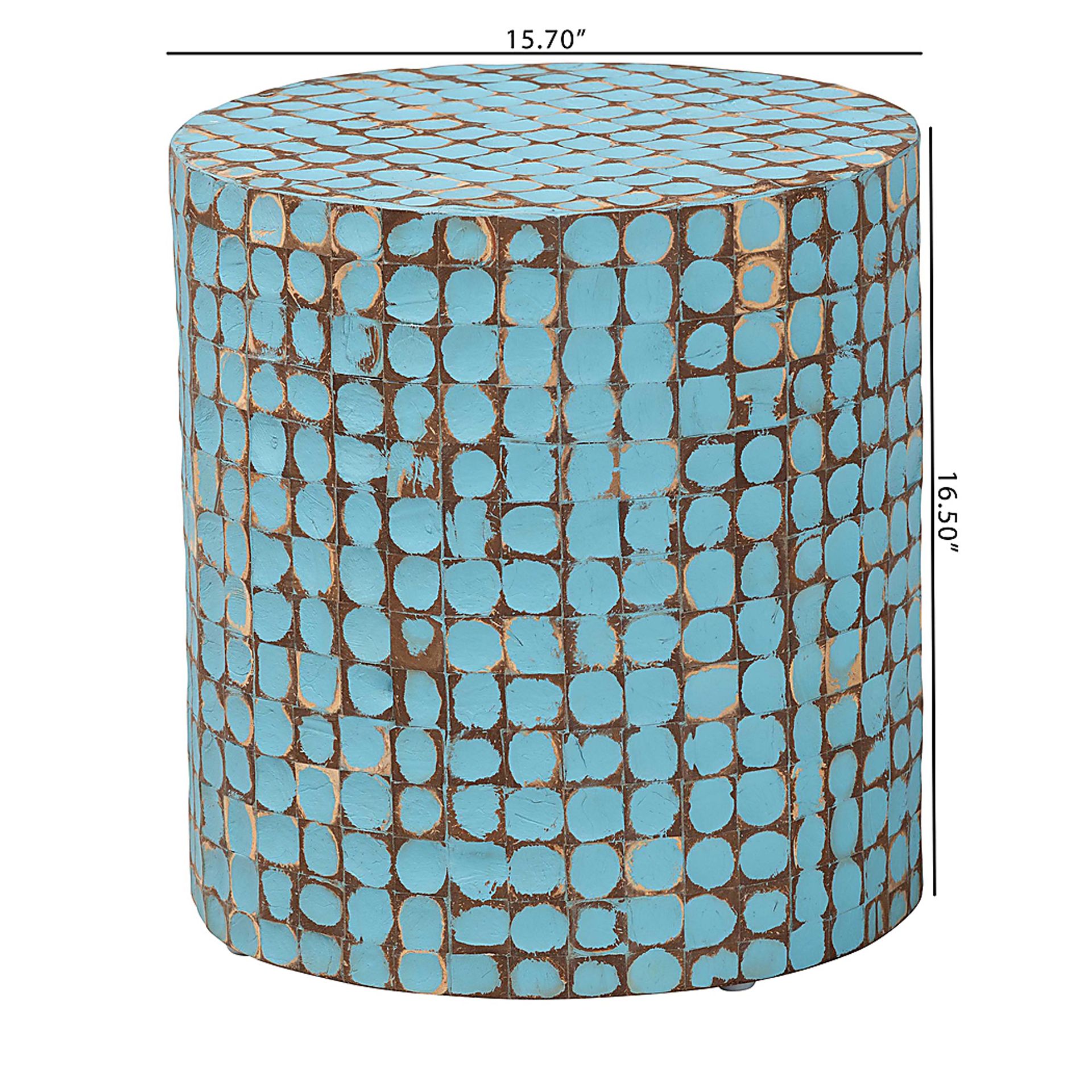 Elknud Blue End Table - Image 7