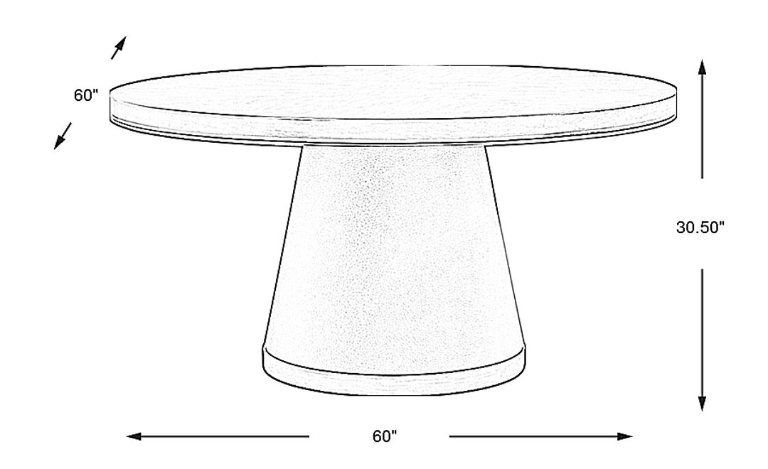 Elko Falls Espresso 60" Round Table