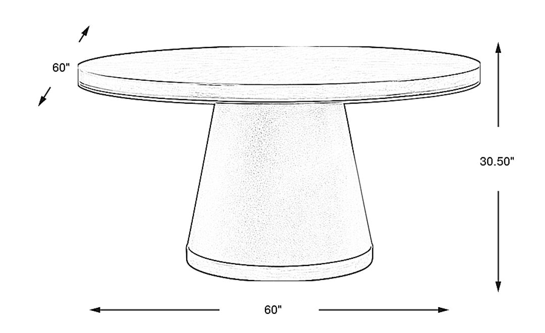 Elko Falls Espresso 60" Round Table
